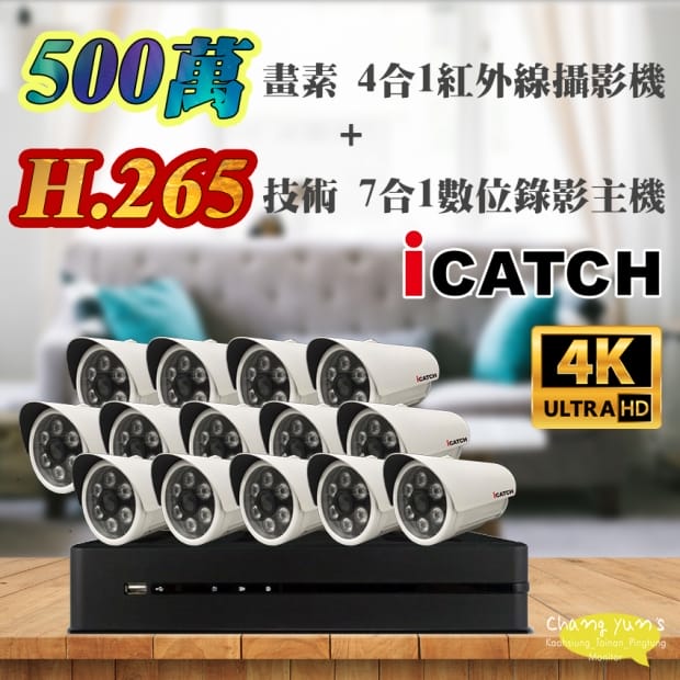可取 套餐 H.265 16路主機 監視器主機+500萬400萬畫素 管型紅外線攝影機*14 可取 套餐 H.265 16路主機 監視器主機+500萬400萬畫素 管型紅外線攝影機*14