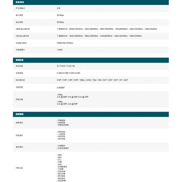 TP-LINK VIGI NVR1008H VIGI 8 路網路監控主機 /監視器主機(NVR) TP-LINK VIGI NVR1008H VIGI 8 路網路監控主機 /監視器主機(NVR)