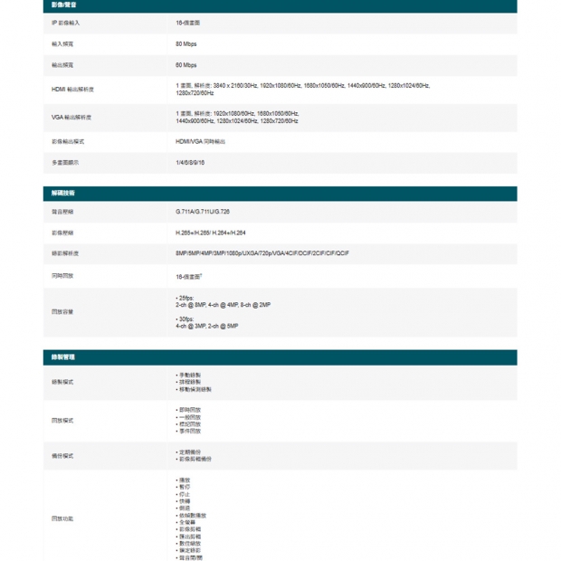TP-LINK VIGI NVR1016H VIGI 16 路網路監控主機 TP-LINK VIGI NVR1016H VIGI 16 路網路監控主機