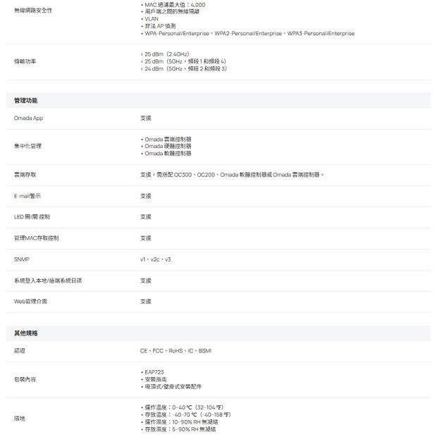 TP-LINK EAP723 BE5000 吸頂式 Wi-Fi 7 無線基地台