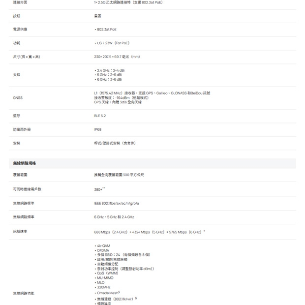 TP-LINK EAP772-Outdoor BE11000 戶外/室內三頻 Wi-Fi 7 無線基地台/AP