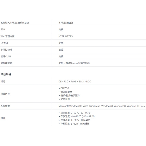 TP-LINK EAP650 AX3000 吸頂式 Wi-Fi 6 基地台 / 無線AP