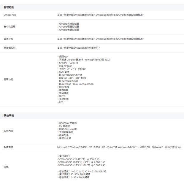 TP-LINK SG6654X Omada 48 埠 Gigabit 可堆疊 L3 管理型交換器 (含 6 個 10G 插槽)