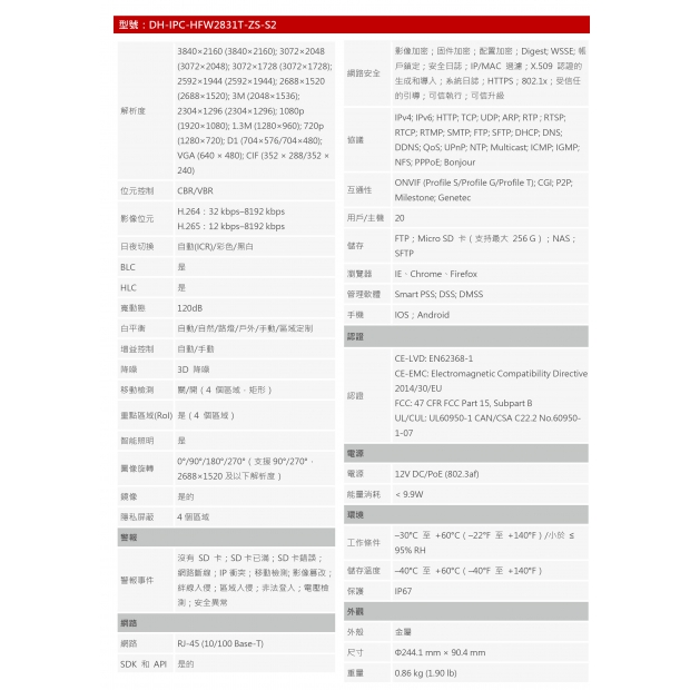 大華dahua DH-IPC-HFW2831T-ZS-S2 8MP Lite 紅外變焦槍型網路攝影機2.jpg
