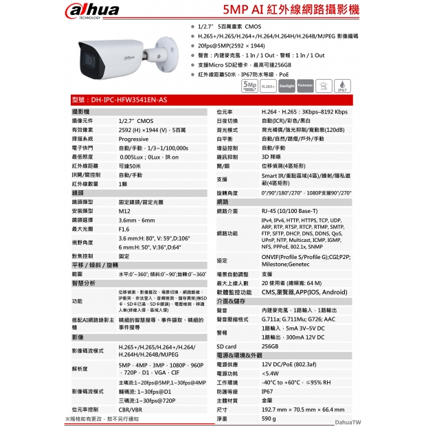 大華dahua DH-IPC-HFW3541E-AS 5MP AI 紅外線網路攝影機1.jpg