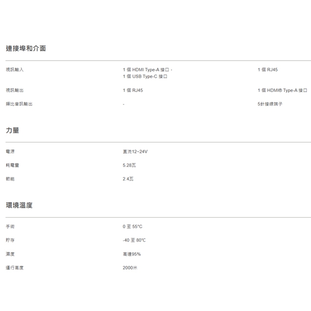 HUW01-4K6G 4K60Hz HDMI& USB-C (DisplayPort) CAT5e 面板式延長器 60m - 2025 Q4