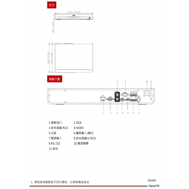 大華dahua DH-NVR5208-EI 8路1U2HDD網路NVR3.jpg