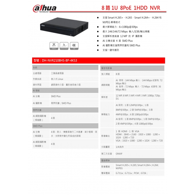 大華dahua DH-NVR2108HS-8P-4KS3 8路1U 8PoE 1HDD NVR1.jpg