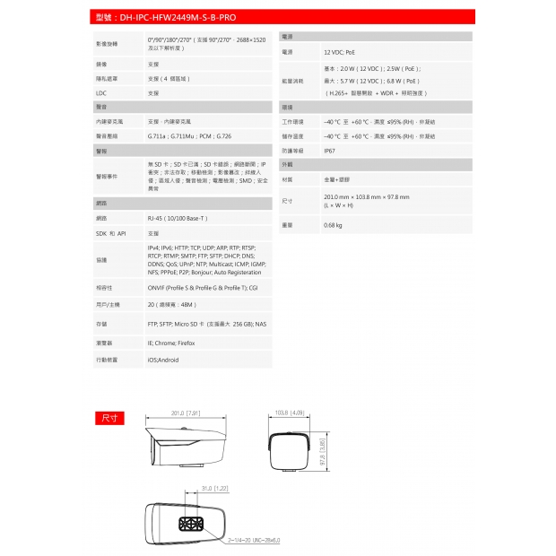 大華dahua DH-IPC-HFW2449M-S-B-PRO 4MP定焦槍型網路攝影機2.jpg