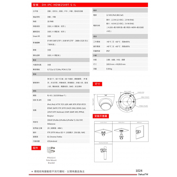 大華dahua DH-IPC-HDW2549T-S-IL 5MP 智慧型雙光定焦半球網路攝影機2.jpg