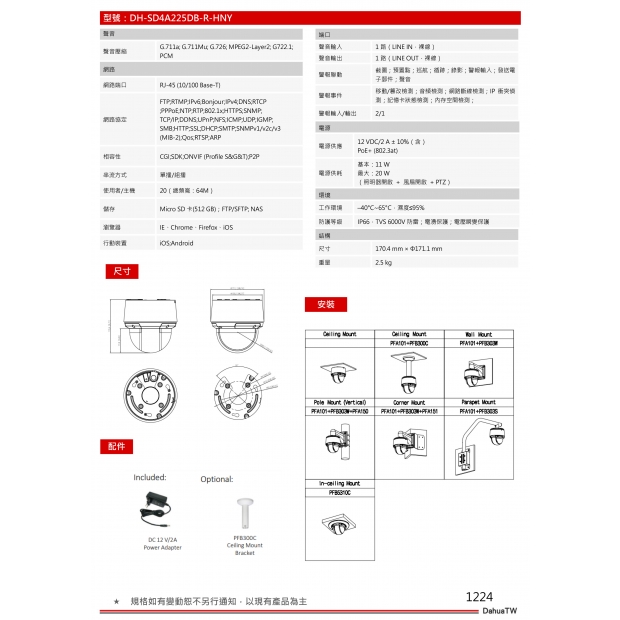 大華dahua DH-SD4A225DB-R-HNY 2MP 25倍隱形紅外線網路PTZ攝影機2.jpg