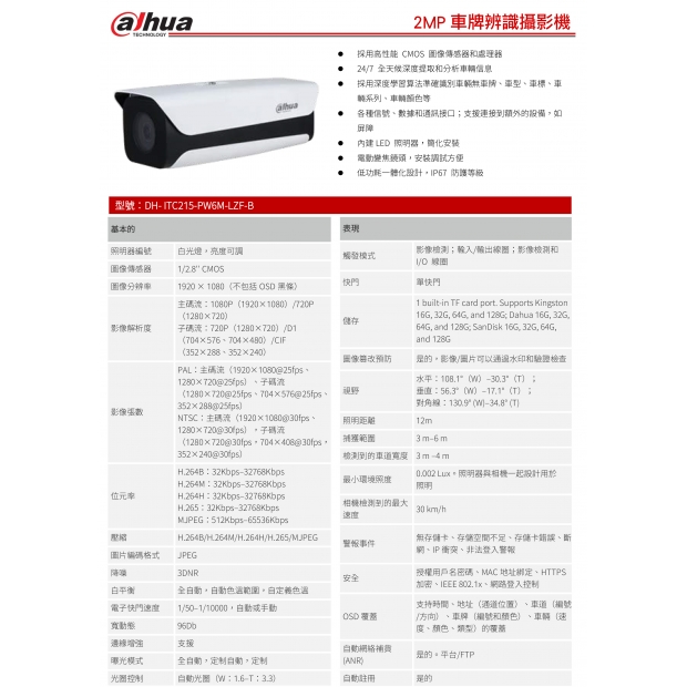 大華dahua DH-ITC215-PW6M-LZF-B 2MP車牌辨識攝影機1.jpg