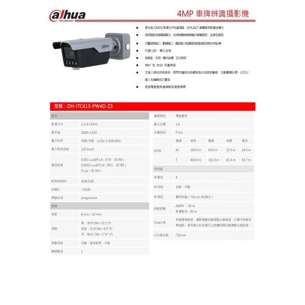 大華dahua DH-ITC413-PW4D-Z3 4MP車牌辨識攝影機1.jpg