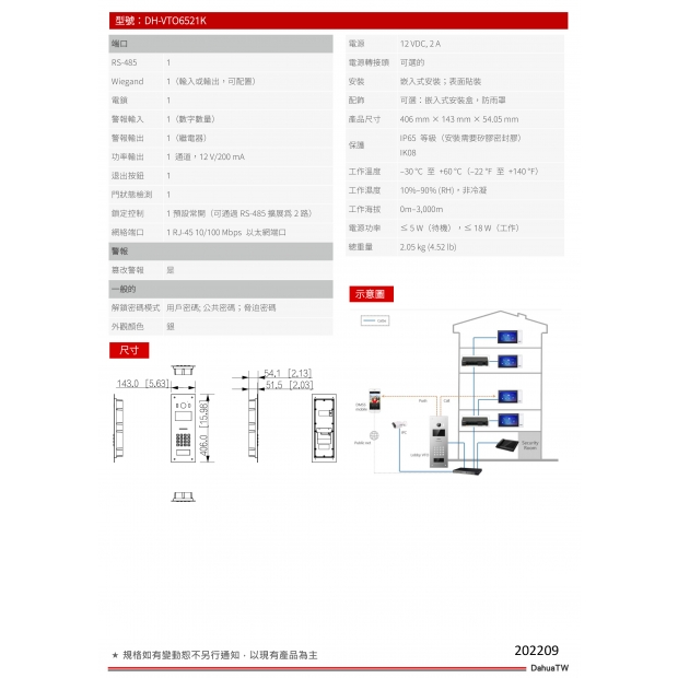 大華dahua DH-VTO6521K 網路型影像感應門口機2.jpg