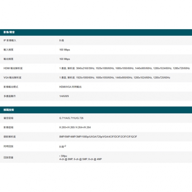 TP-LINK VIGI NVR2008H-8MPV2_NVR2008H-8MP V2_ VIGI 8 路 PoE_ 網路監控主機 監視器主機_NVR_.1.jpg