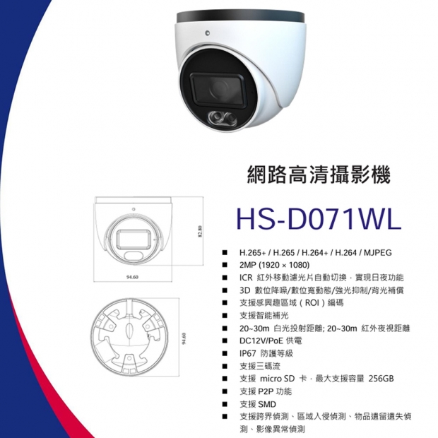 昇銳 HS-D071WL 2百萬區域入侵半球型網路攝影機.1.jpg