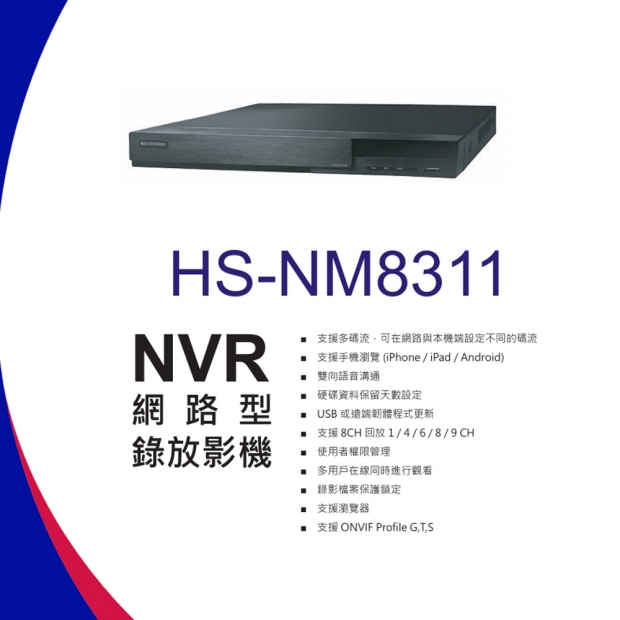 昇銳 HS-NM8311 8路 人臉偵測網路監控主機_NVR_.1.jpg