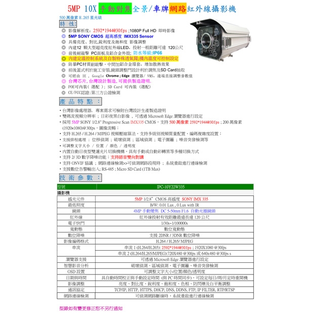 IPC-10Y22W335 5MP 10X 手動對焦全景 車牌網路紅外線攝影機.1.jpg