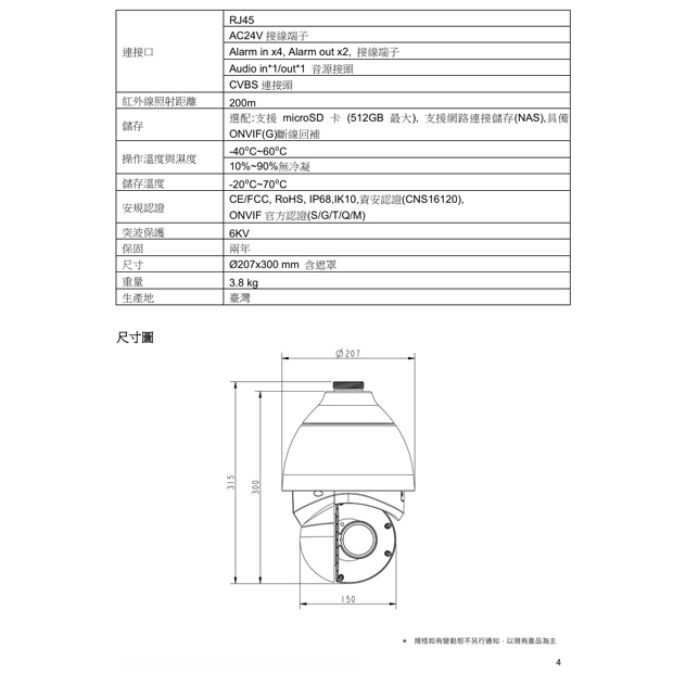 NP6405DI 5MP 40X 網路紅外快速球攝影機.4.jpg