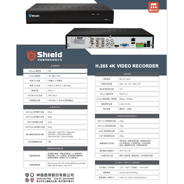 神盾 SHT504VR1N 五合一類比監控錄影主機.1.jpg