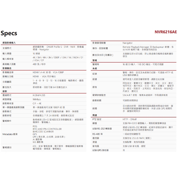 LILIN NVR6216AE 16 路PoE超高畫質嵌入式網路錄影機.2.jpg