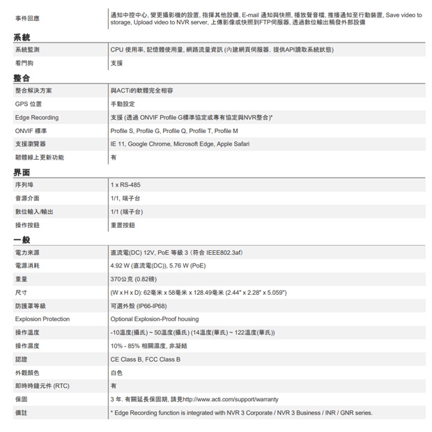 ACTi A29 2 百萬畫素 f2.8毫米 定焦槍型攝影機.3.jpg