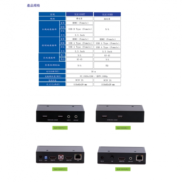 HANWELL SLK100H HDMI K.V.M 訊號 CAT.6 延長器.2.jpg