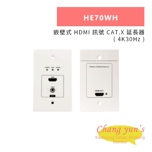 HANWELL HE70WH 嵌壁式 HDMI 訊號 CAT.X 延長器 _ 4K30Hz _.jpg