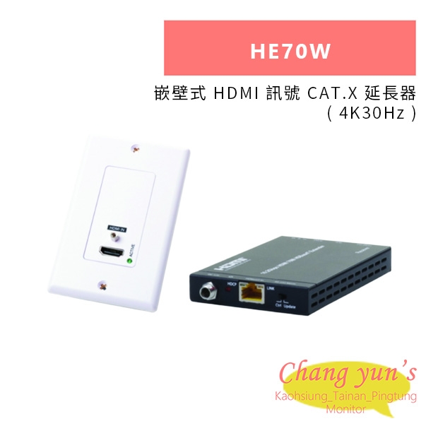 HANWELL HE70W 嵌壁式 HDMI 訊號 CAT.X 延長器 _ 4K30Hz _.jpg