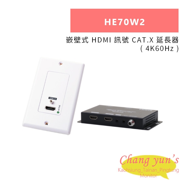 HANWELL HE70W2 嵌壁式 HDMI 訊號 CAT.X 延長器 _ 4K60Hz _.jpg