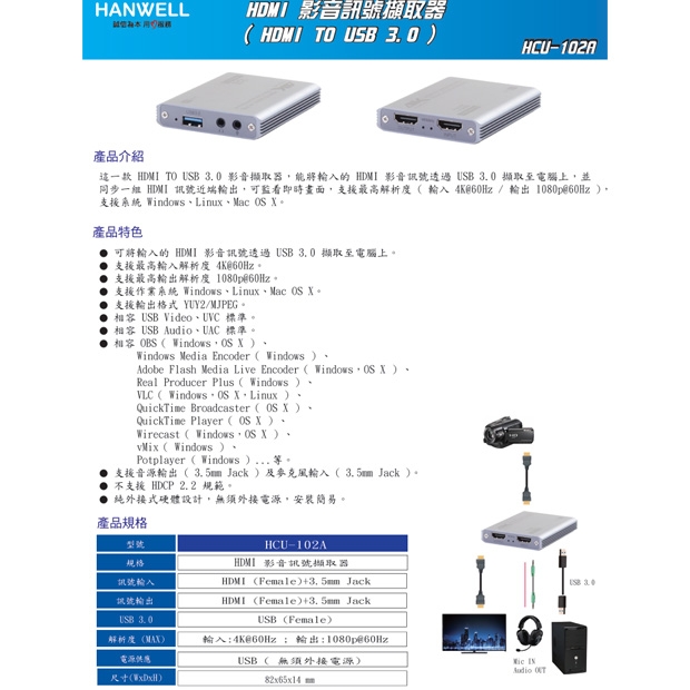 HANWELL HCU-102A HDMI 影音訊號擷取器 _ HDMI TO USB 3.0 _.1.jpg