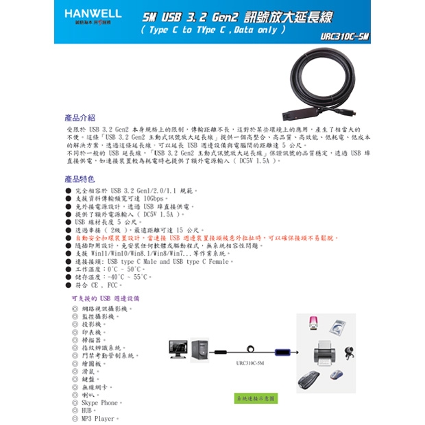 HANWELL URI232-1.8M USB 2.0 轉 RS-232 控制線 _ 1.8M _.1.jpg