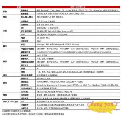 可取 套餐 H.265 4路主機 監視器主機+500萬400萬畫素 管型紅外線攝影機*4