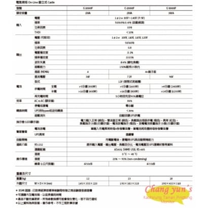 伊頓 飛端 C-1000F 在線式 UPS 不斷電系統 1000VA 夢幻系列