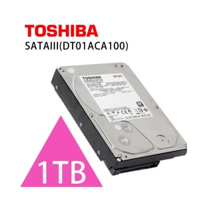 TOSHIBA 1TB 3.5吋 SATAIII 硬碟 7200轉（DT01ACA100）監控系統硬碟