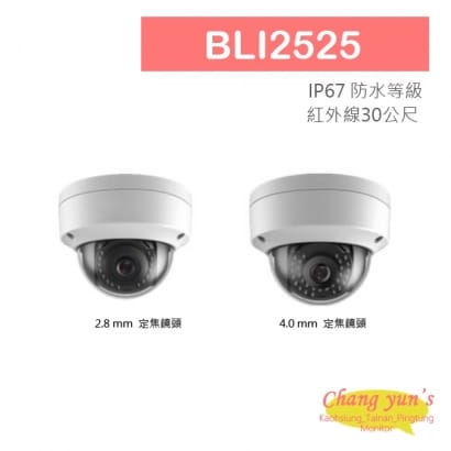 BLI2525 1080P 紅外線半球型網路攝影機
