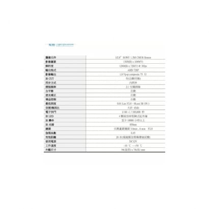 AHD-234D 720P 高解析球型紅外線攝影機 HD-AHD (960P) 高清攝影機