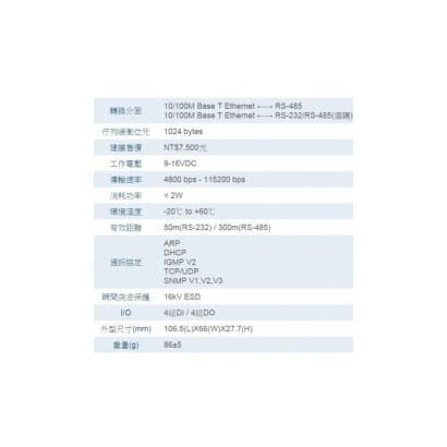 AR-727CM-IO串列設備聯網伺服器