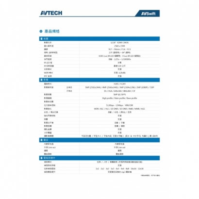 AVTECH 陞泰 DGM5937SVAT 五百萬畫素 AI智慧 H.265 20倍快速球 網路攝影機