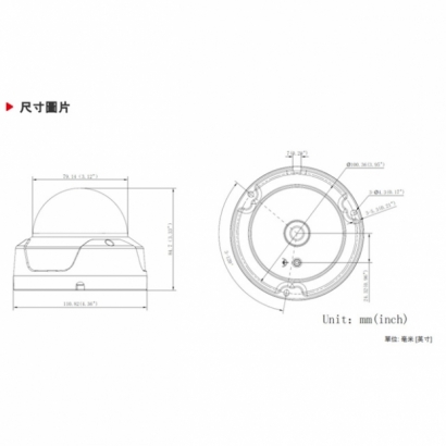 ACTi A76 400萬 POE供電 雙向音頻 物聯網資安認證 室外紅外線半球攝影機
