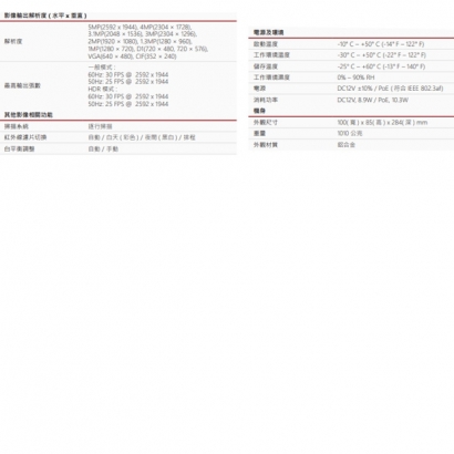 LILIN 利凌 Z6W9552X3 500萬畫素 自動對焦紅外線槍型攝影機