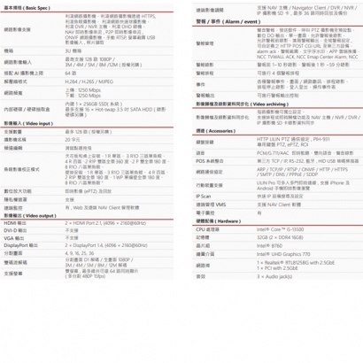 LILIN 利凌 NAV16630  64路 即時影像 支援 AI 網路攝影機 NAV錄影主機