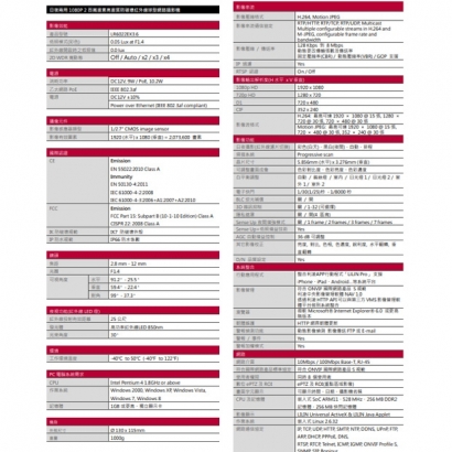 LILIN 利凌 LR6022EX3.6 200萬畫素 高畫質防破壞紅外線球型網路攝影機