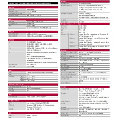LILIN 利凌 ZR6122EX3 200萬畫素 自動對焦防破壞紅外線球型網路攝影機
