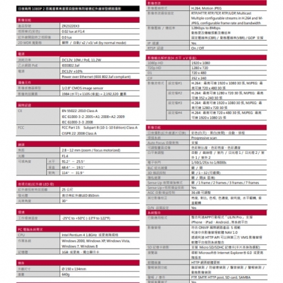LILIN 利凌 ZR2322EX3 200萬畫素 高畫質自動對焦紅外線球型網路攝影機