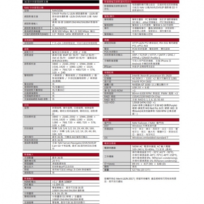 LILIN 利凌 NAV1036 36路 支援雙螢幕 中央管理錄影主機