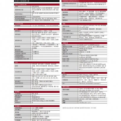 LILIN 利凌 NAV16036 36路 支援雙螢幕 中央管理錄影主機