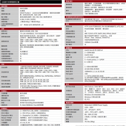 LILIN 利凌 NAV1108A 108路 支援四螢幕 中央管理錄影主機