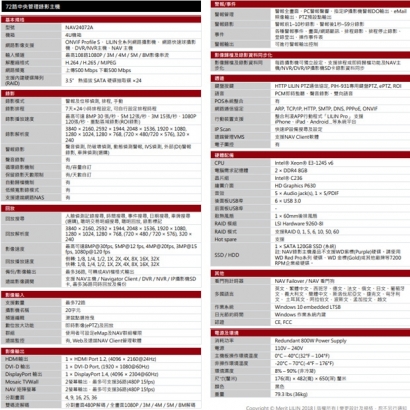 LILIN 利凌 NAV24072A 72路 支援雙螢幕 中央管理錄影主機