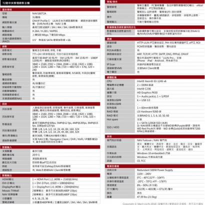 LILIN 利凌 NAV16072A 72路 支援雙螢幕 中央管理錄影主機